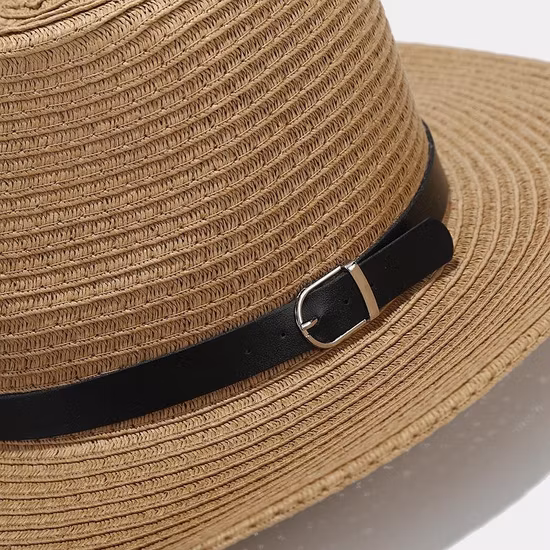 2023 Women and Men Hollow out Breathable Western Straw Hard Roll up Cowboy Hats with Gems