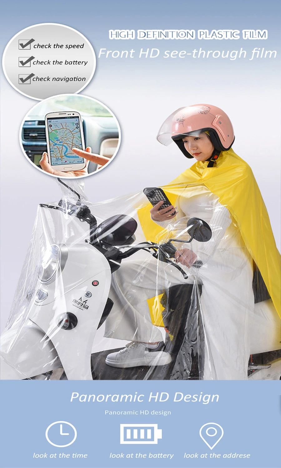 Motorcycle Waterproof Poncho Raincoat Rain Wear Raincoat EVA Raincoats for Men Waterproof Bike Custom Logo Printing Rainwear