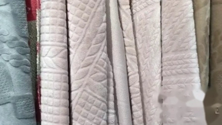 Flannel Fleece Blanket Cable Knit Burnout Blanket with Hand Tassel